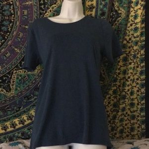 Dark blue J-Jill short sleeve plain tee